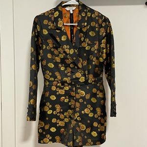 & Other Stories Blazer-Romper (black with flowers)